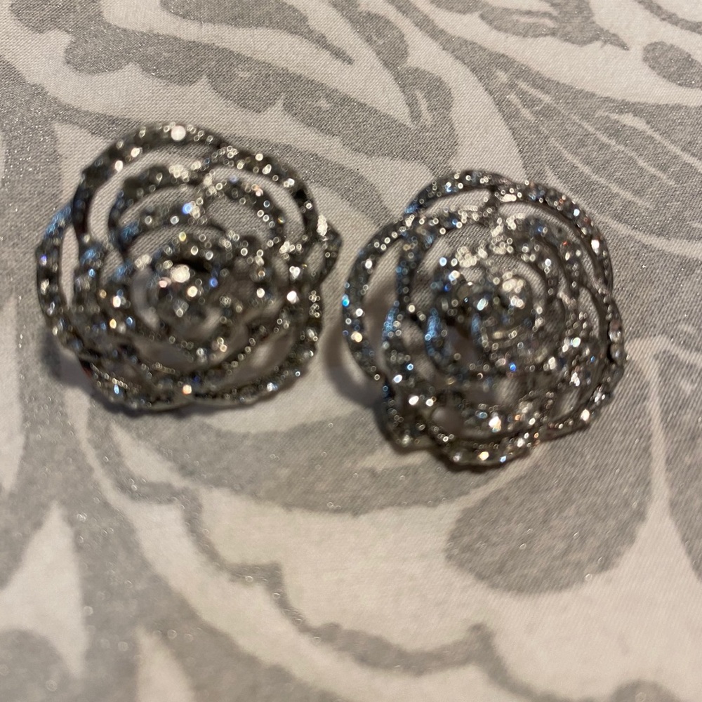 Silver Statement Floral Shaped Studs